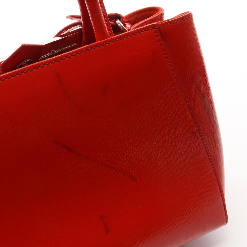 Fendi Petite 2jours 2-Way Handbag, Patent Leather, Women's, Red (8BH253) - Picture 7 of 9